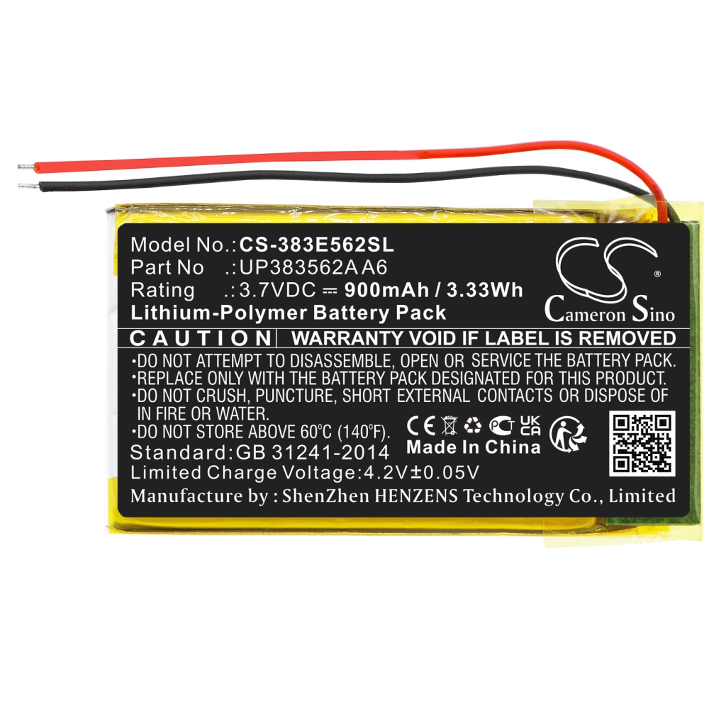 Compatible battery replacement for Palm UP383562A A6