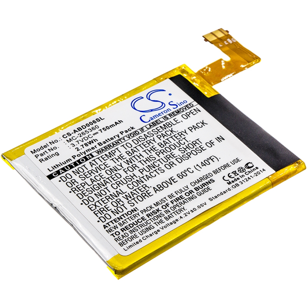 Batteries Ebook, eReader Battery CS-ABD006SL