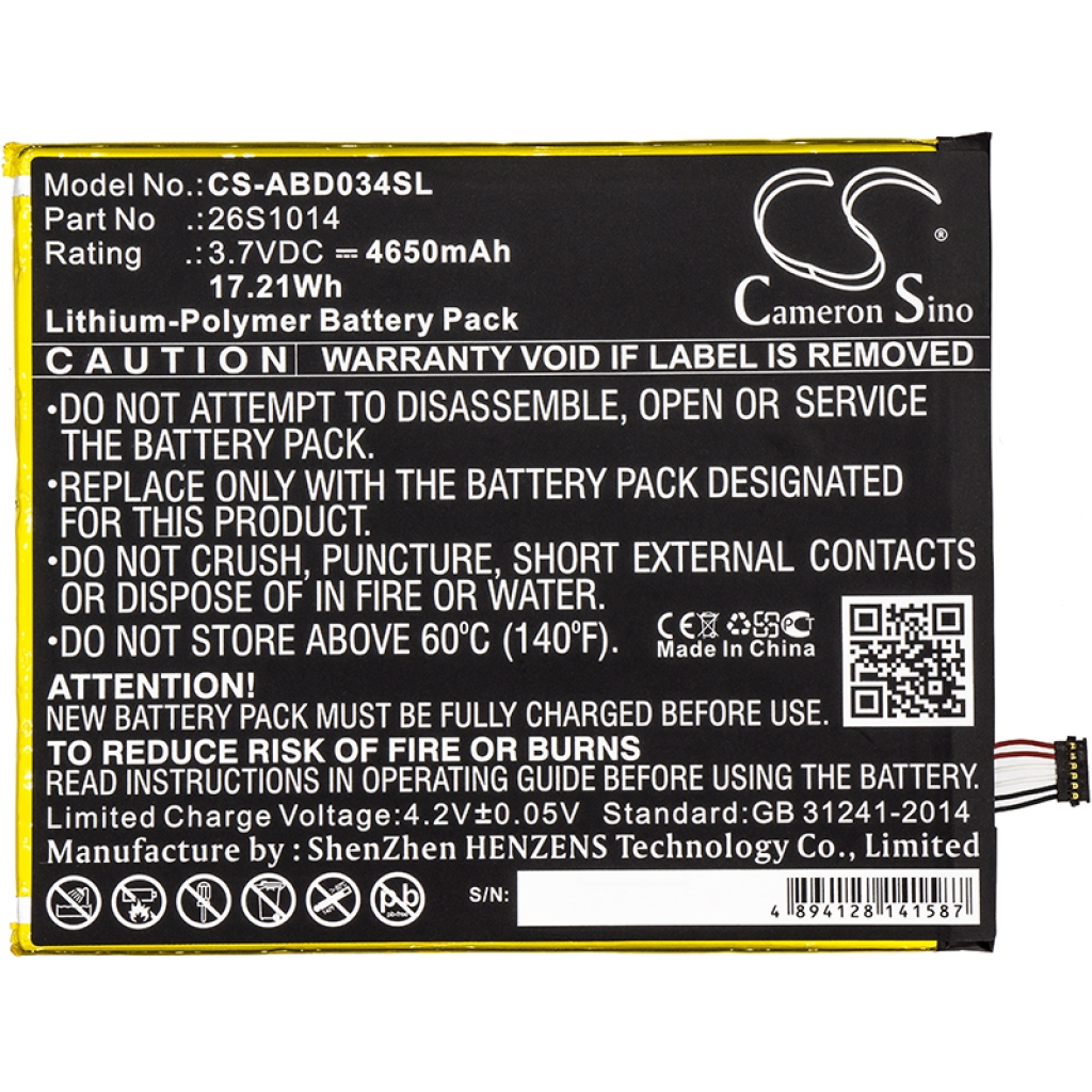 Tablette Batterie Amazon CS-ABD034SL