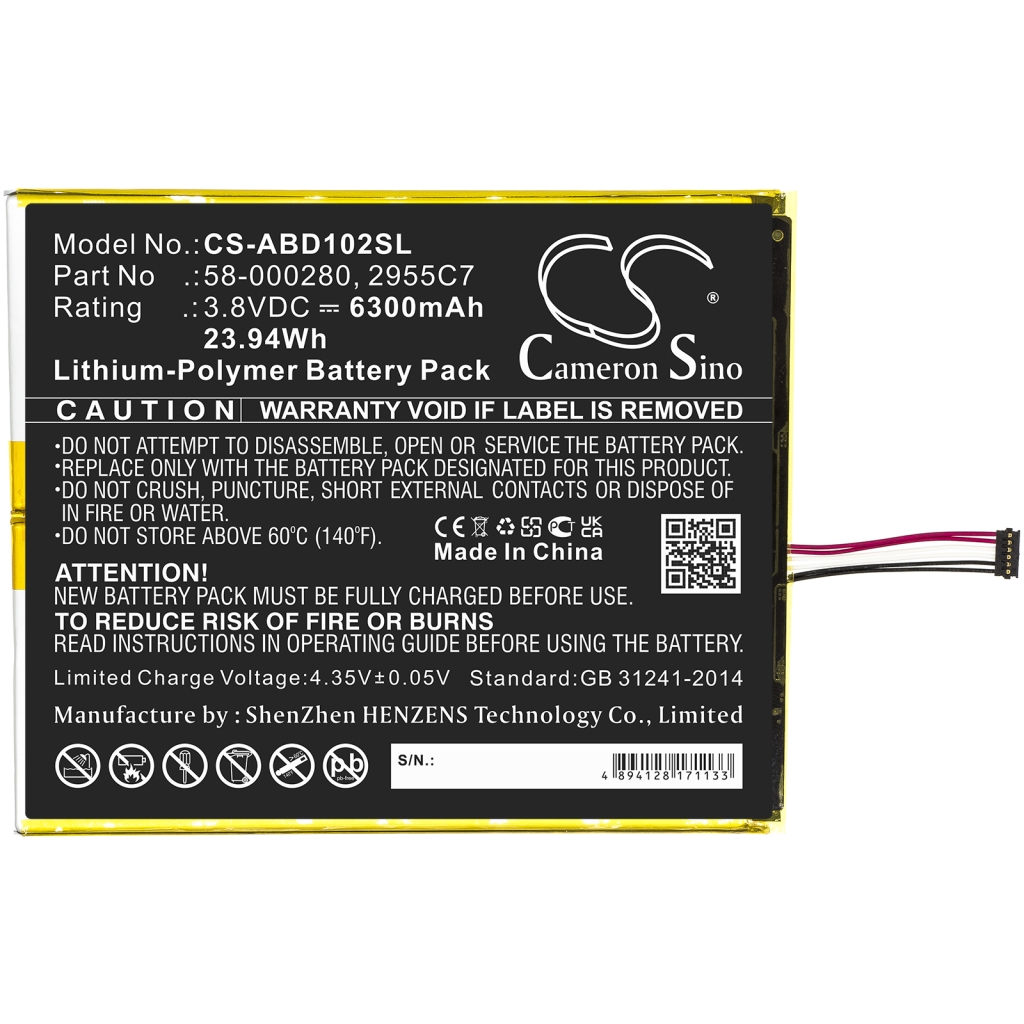 Batteries Tablette Batterie CS-ABD102SL