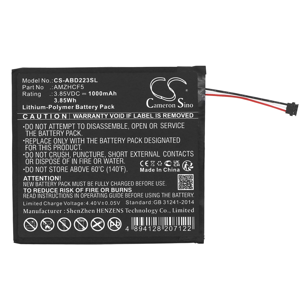 Compatible battery replacement for Amazon AMZHCF5