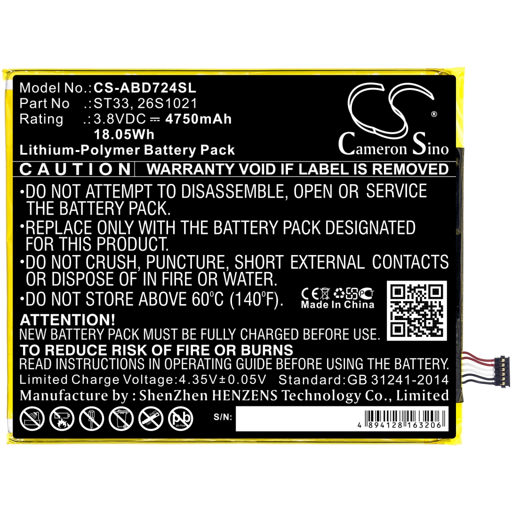 Batteries Tablet Battery CS-ABD724SL