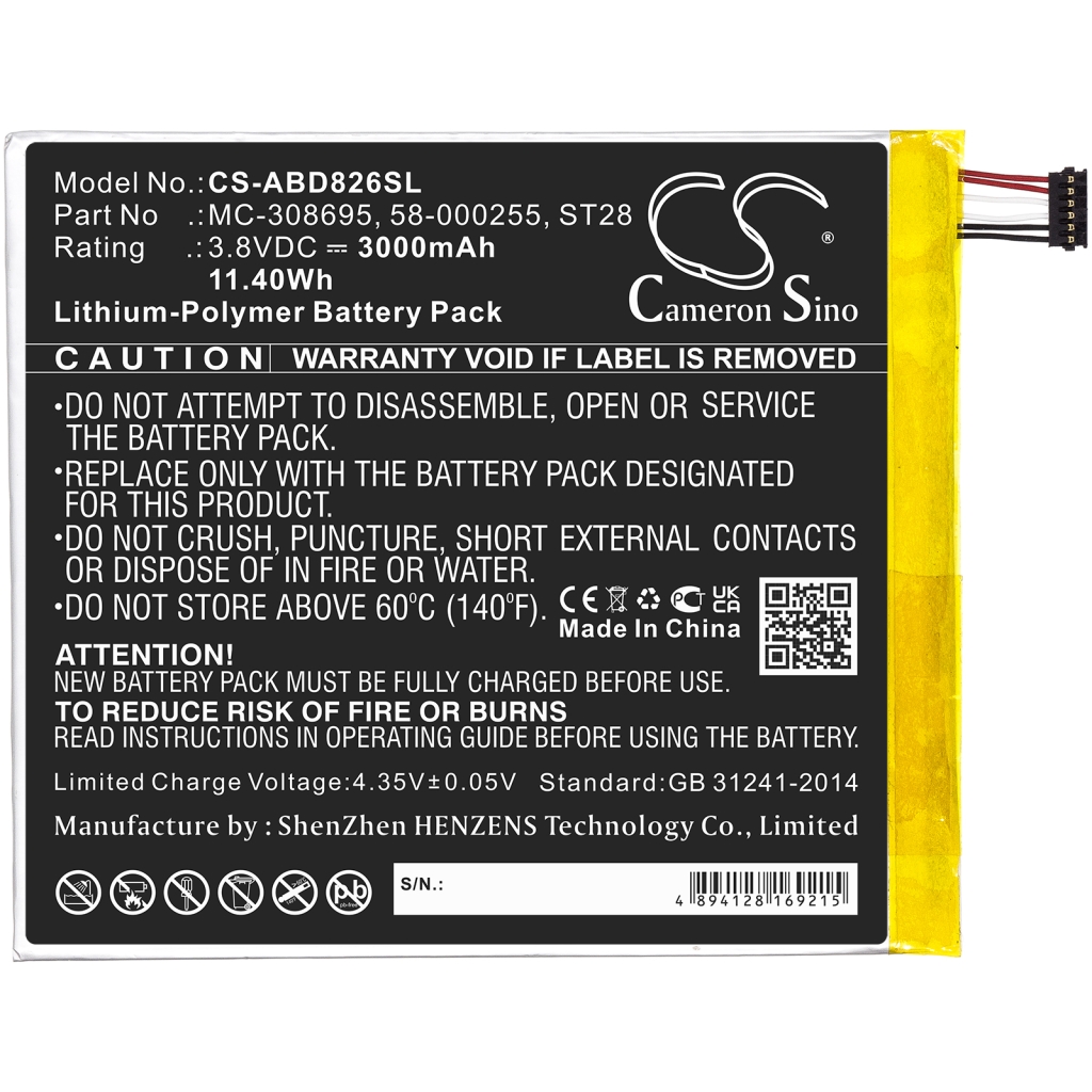 Batteries Tablette Batterie CS-ABD826SL