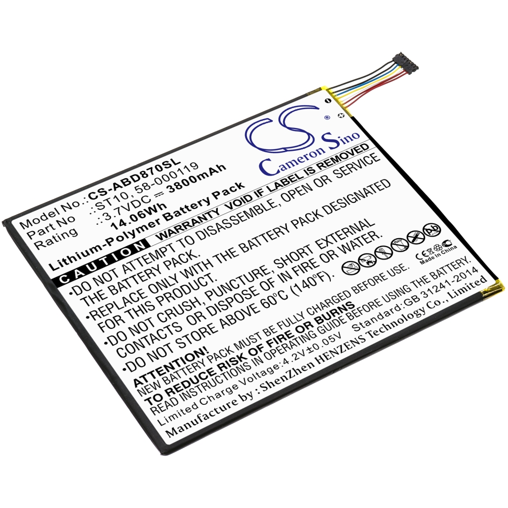 Code à barres, Scanner Batterie du scanner M3 Mobile CS-ABD870SL