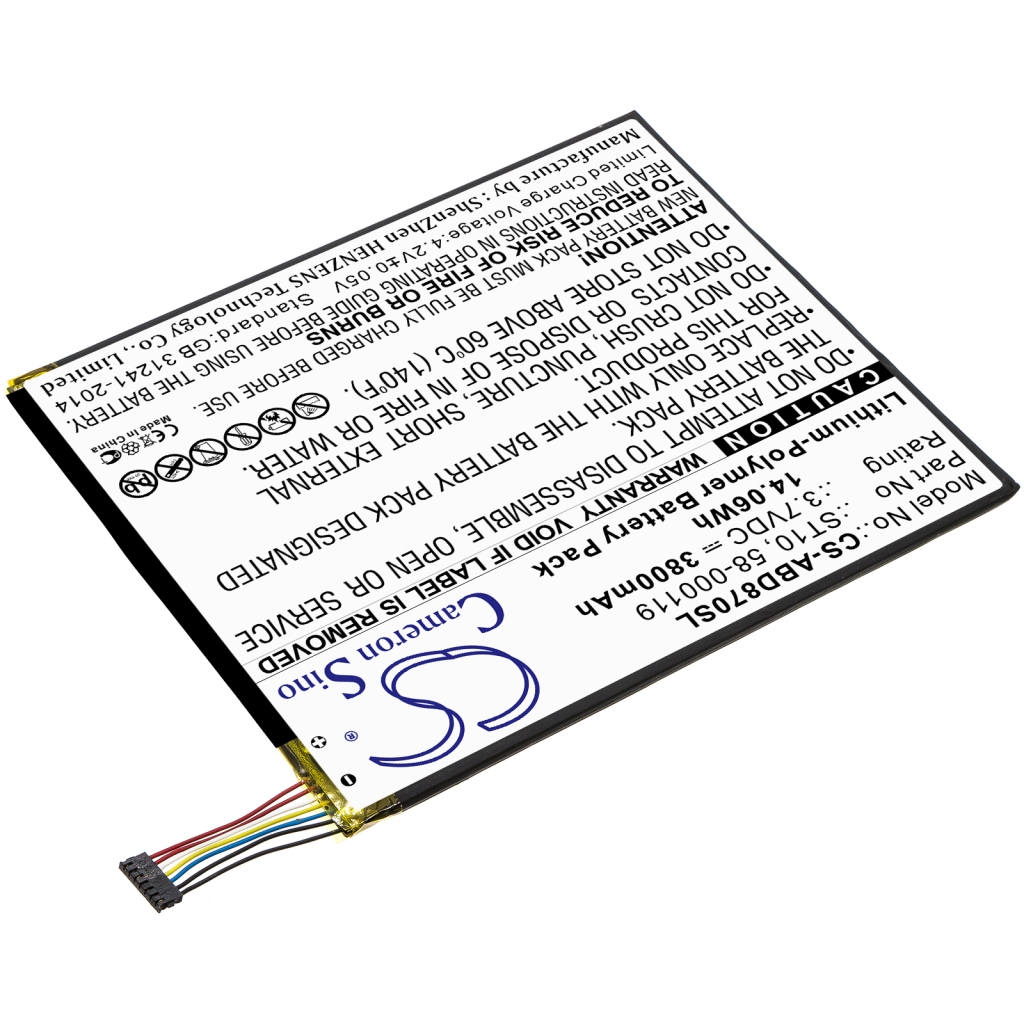 Code à barres, Scanner Batterie du scanner M3 Mobile CS-ABD870SL