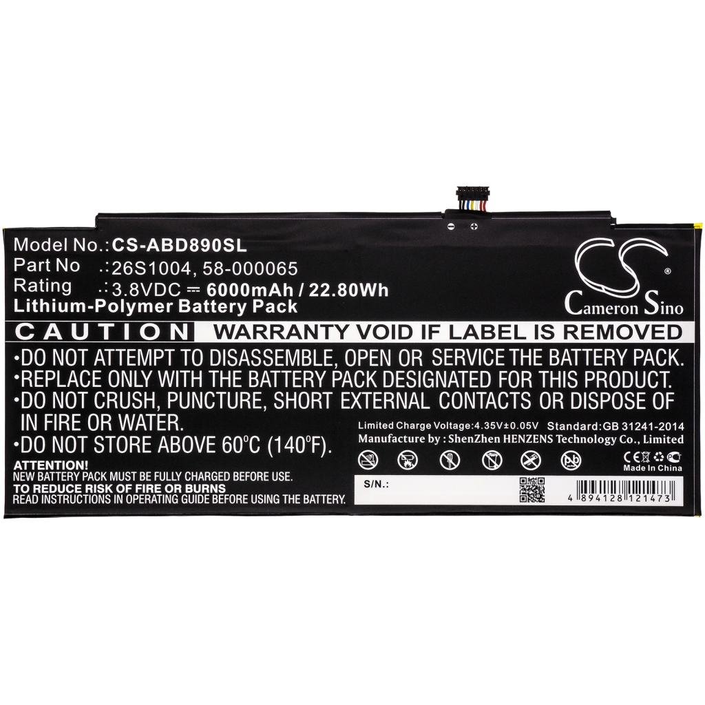 Batteries Tablette Batterie CS-ABD890SL