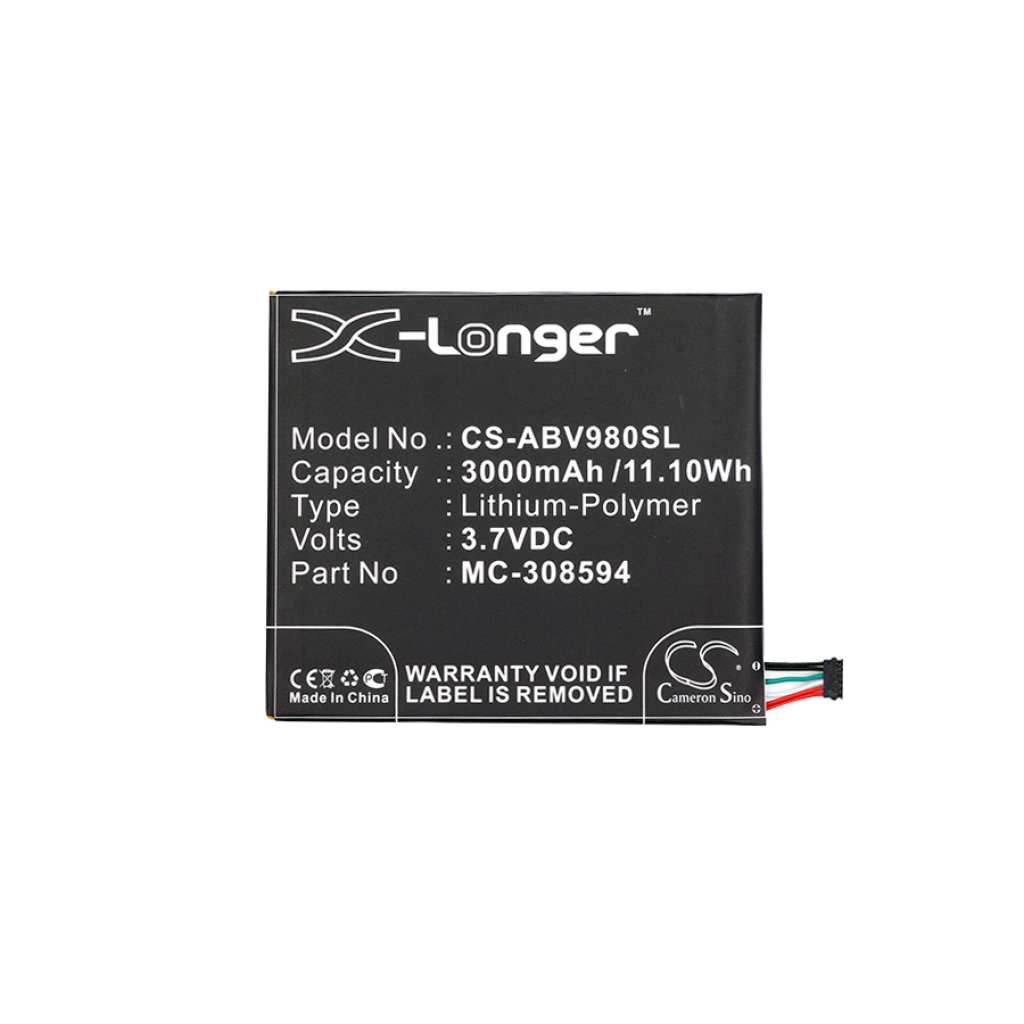 Batteries Tablet Battery CS-ABV980SL