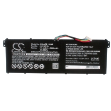 Compatible battery replacement for Acer AC14B13J,AC14B18J,AC14B18J(3ICP5/57/80),KT.0040G.004,KT0030G.004