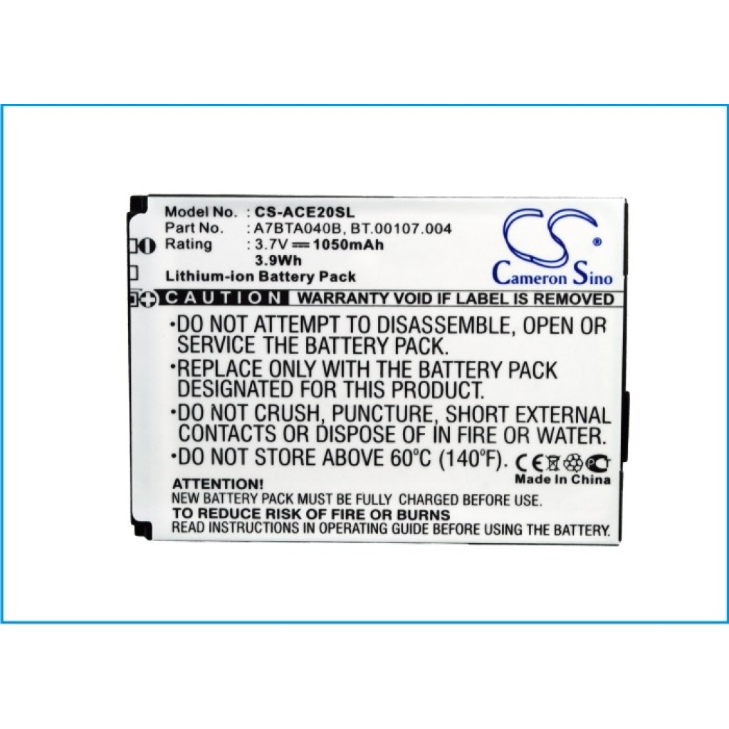 Batteries Batterie de téléphone portable CS-ACE20SL