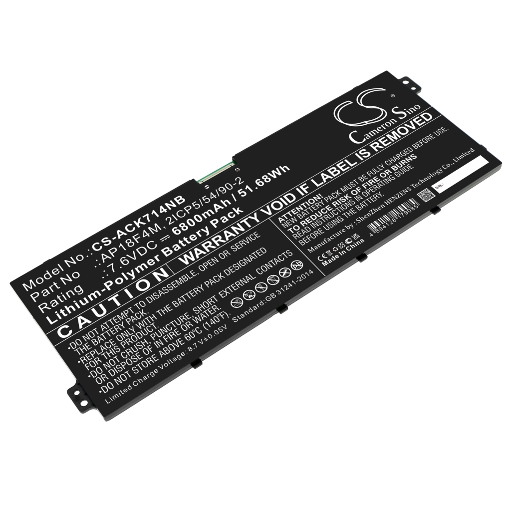 Batterie pour ordinateur portable Acer Chromebook 715 CB715-1WT-P9KU (CS-ACK714NB)