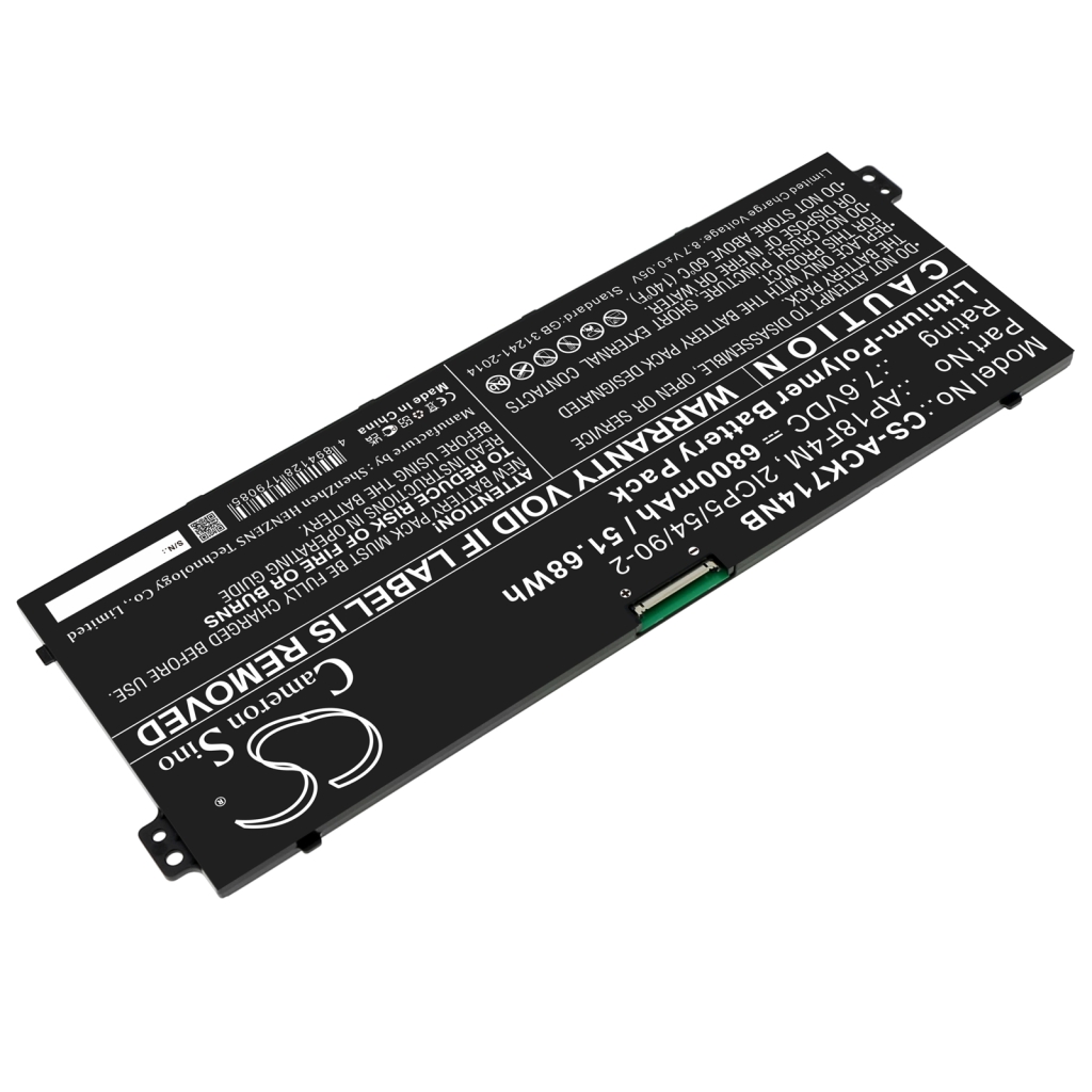 Batterie pour ordinateur portable Acer Chromebook 715 CB715-1W-3224 (CS-ACK714NB)