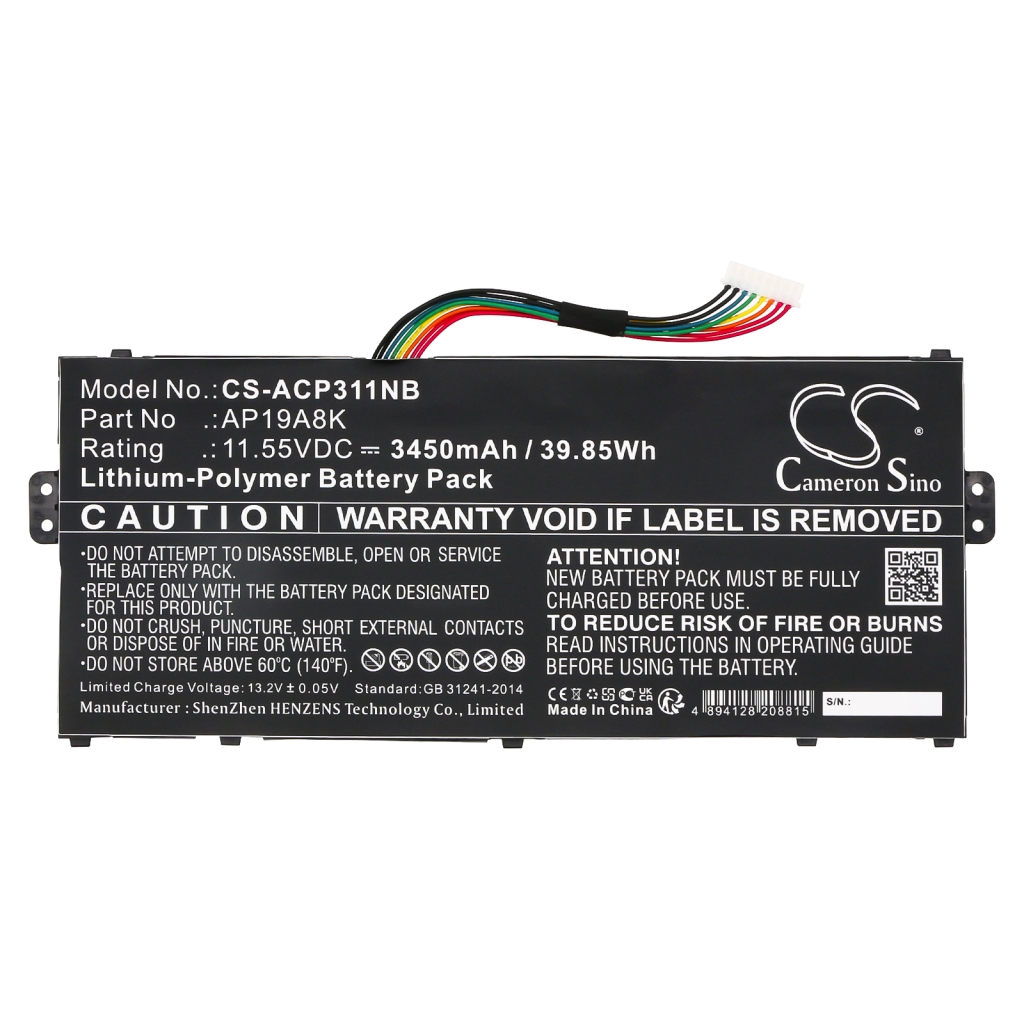 Compatible battery replacement for Acer AP19A8K