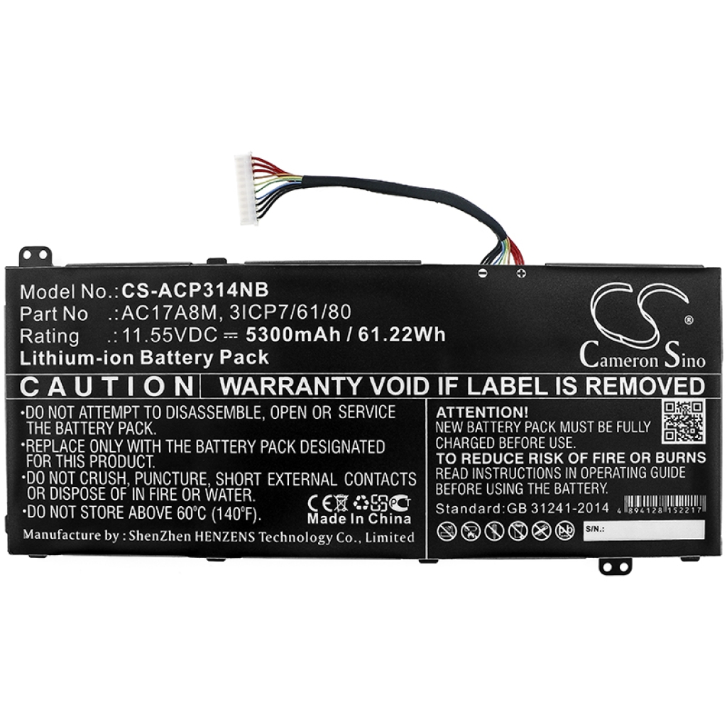 Batterie pour ordinateur portable Acer Spin 3 SP314-52-599W (CS-ACP314NB)