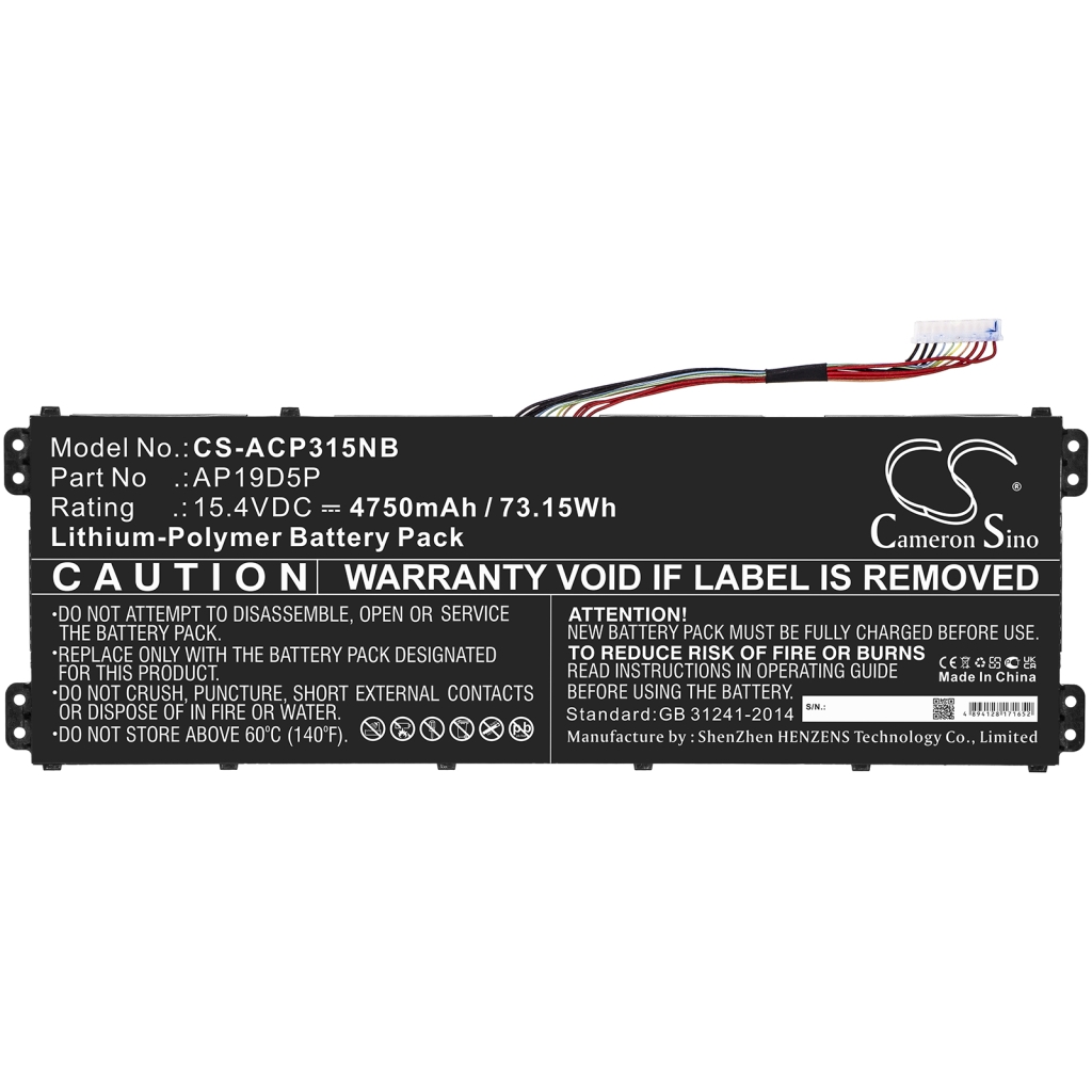 Batterie pour ordinateur portable Acer Conceptd 3 Cn315-72g-50cj (CS-ACP315NB)