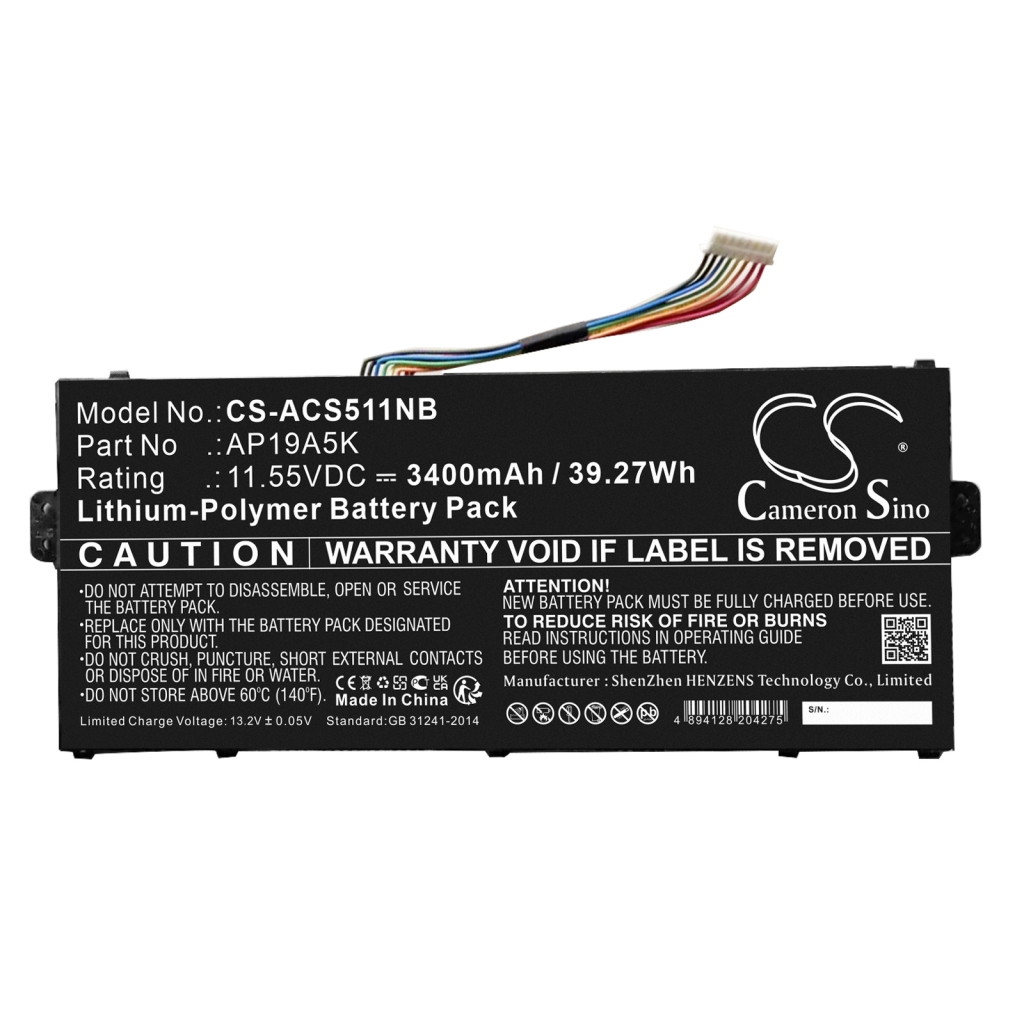 Batterie pour ordinateur portable Acer Chromebook Spin 511 R752T-C0KX (CS-ACS511NB)