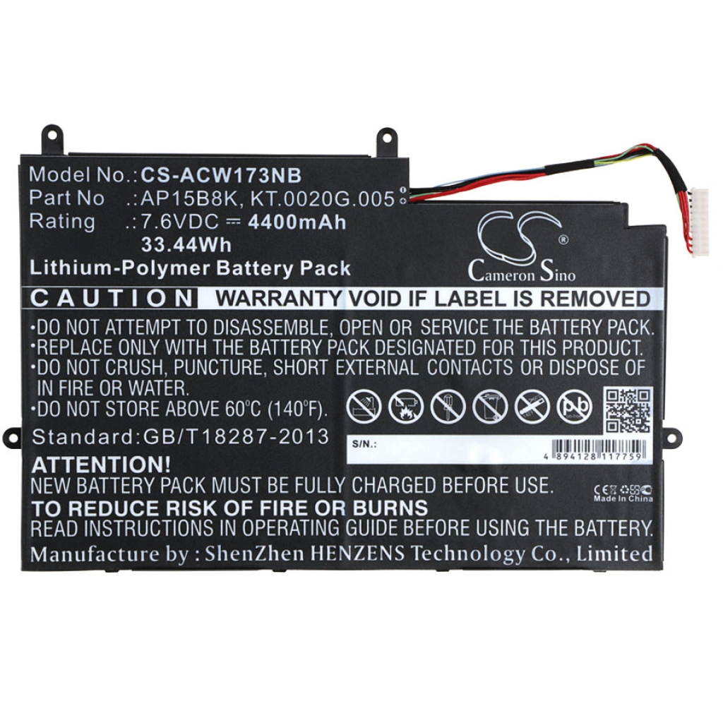 Batterie pour ordinateur portable Acer SW5-173-632W (CS-ACW173NB)