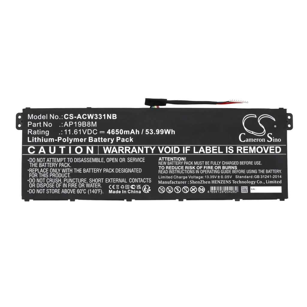 Batterie pour ordinateur portable Acer Chromebook Spin 513 CP513-1H-S98J (CS-ACW331NB)