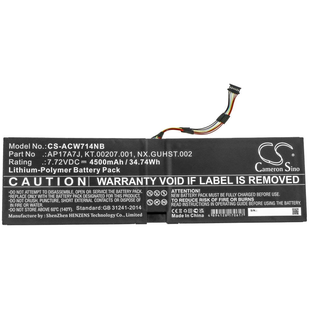 Batterie pour ordinateur portable Acer Swift 7 SF714-51T-M2BC (CS-ACW714NB)