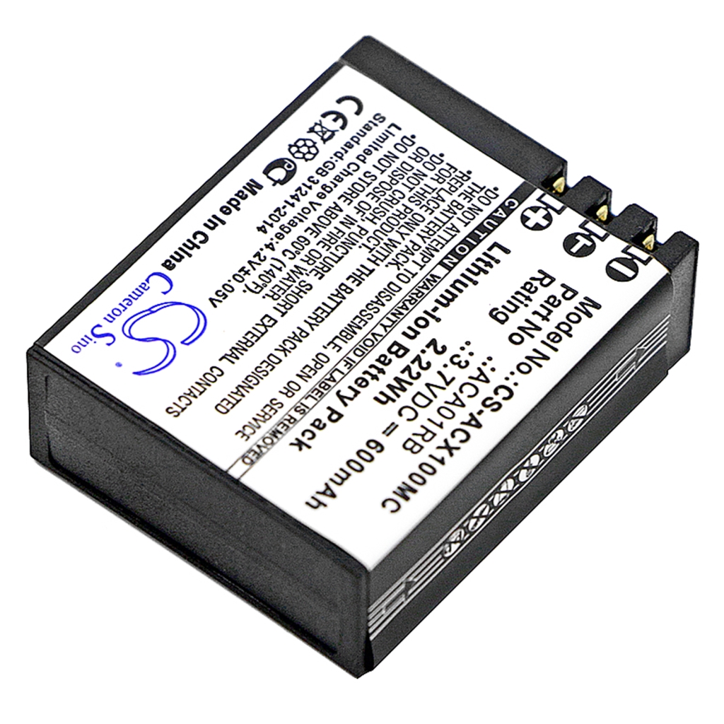 Compatible battery replacement for Activeon ACA01RB