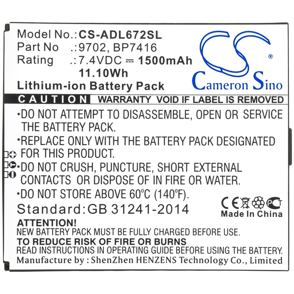 Batteries Remplace BP7416