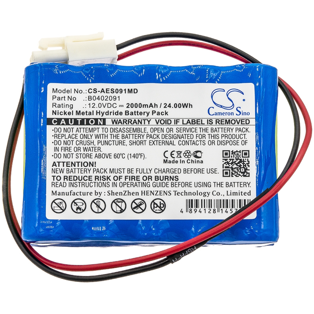 Compatible battery replacement for Aeonmed B0402091