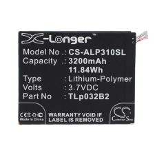 Remplacement de batterie compatible pour Alcatel TLP032B2,TLP032BD,TLP032C2