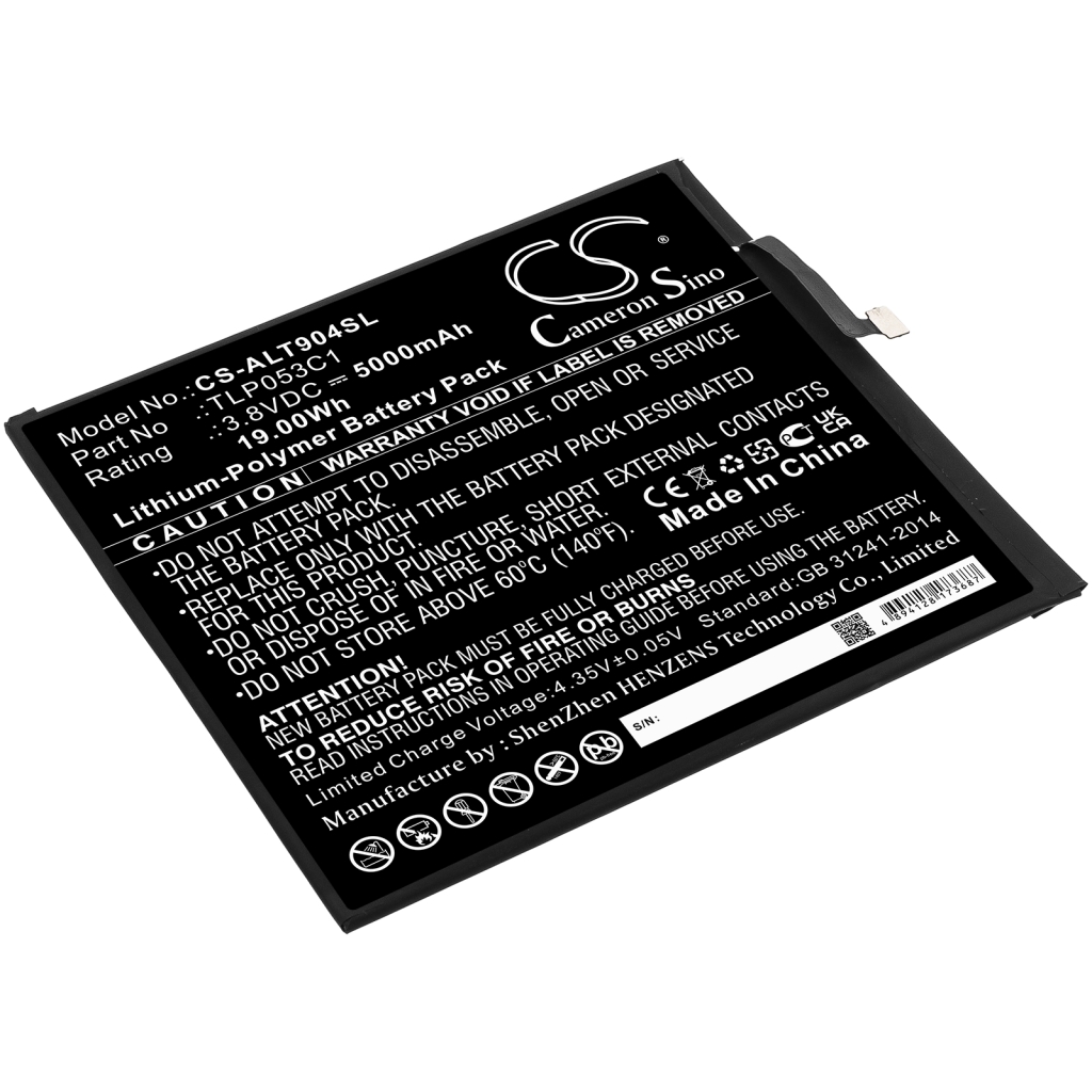 Remplacement de batterie compatible pour Alcatel TLP053C1