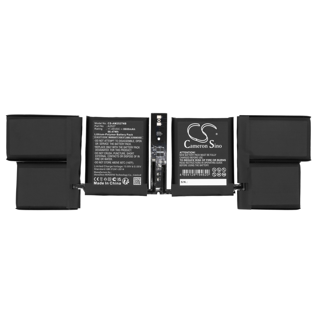 Compatible battery replacement for Apple A2527