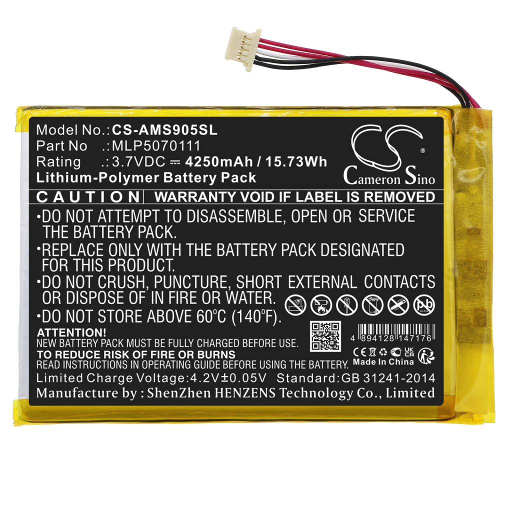 Compatible battery replacement for Autel MLP5070111