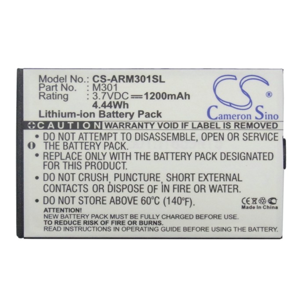 Compatible battery replacement for Auro M301