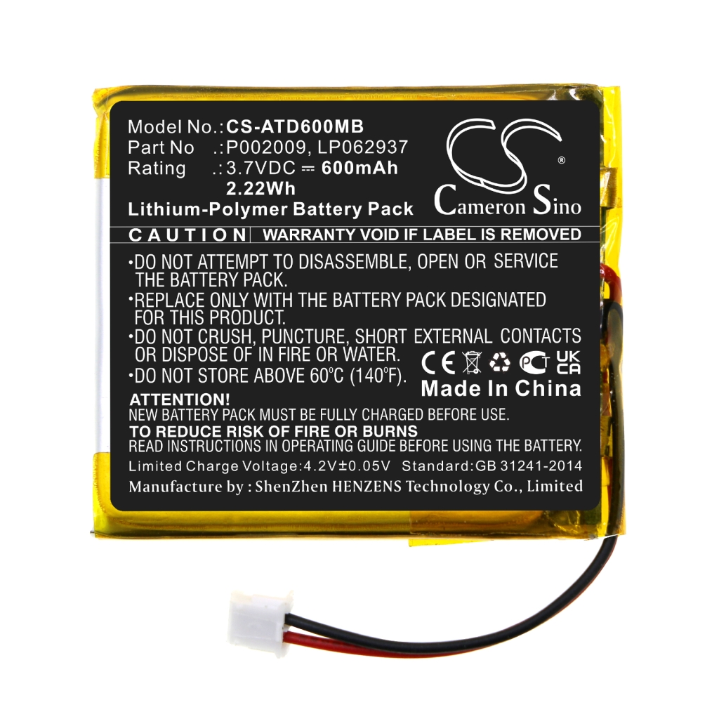 Batteries BabyPhone Battery CS-ATD600MB