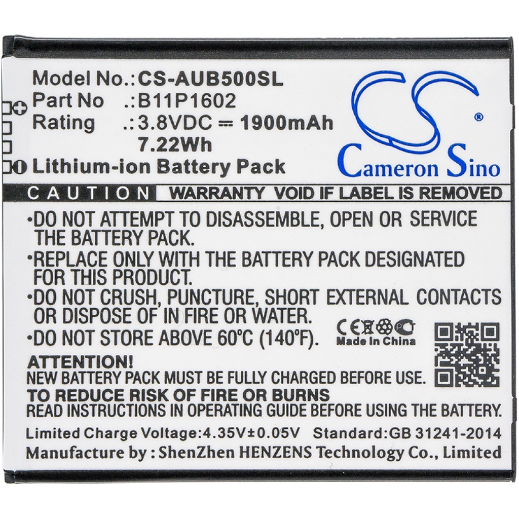 Battery Replaces B11P1602 ( 1ICP5/57/61 )