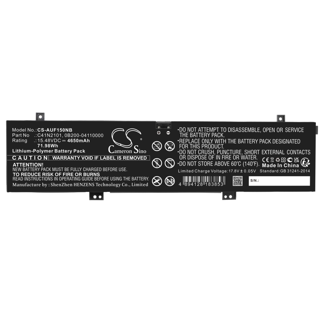 Battery Replaces C41N2101