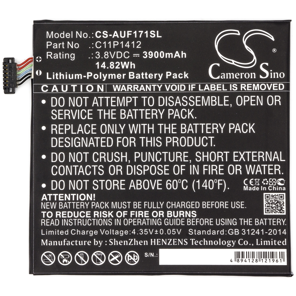 Battery Replaces C11P1412 (1ICP3/99/100)