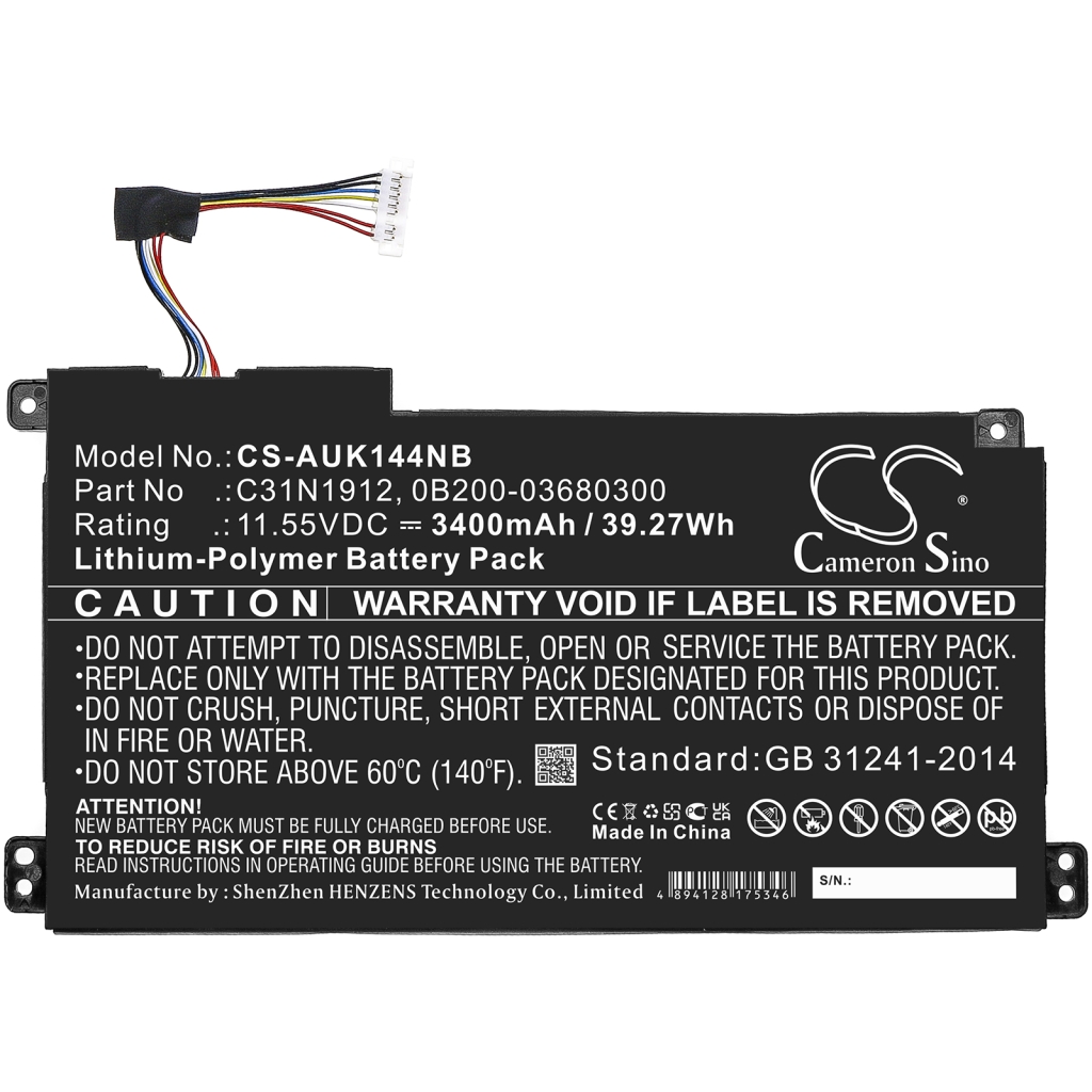 Battery Replaces C31N1912