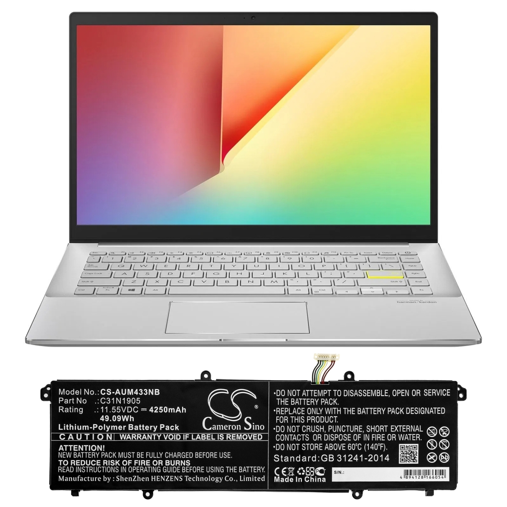 Batterie pour ordinateur portable Asus VivoBook S14 S433FA-MPC1203T