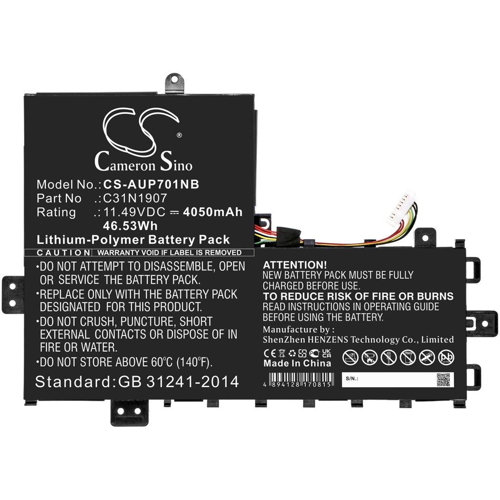 Battery Replaces C31N1907