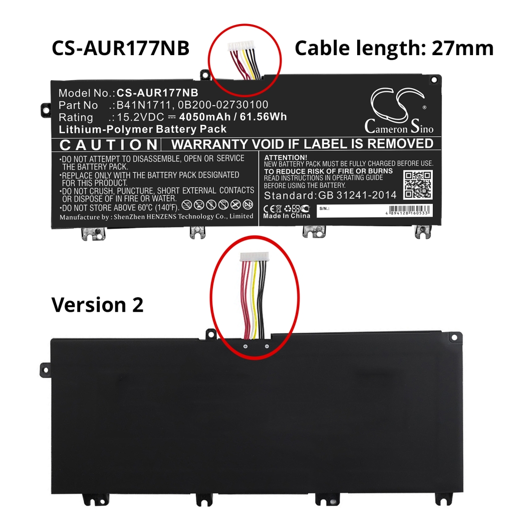 Notebook battery Asus CS-AUR177NB