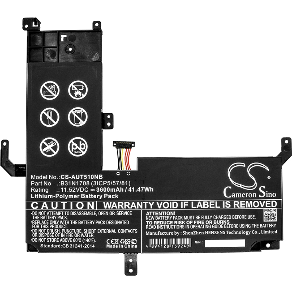 Batteries Remplace B31N1708 (3ICP5/57/81)