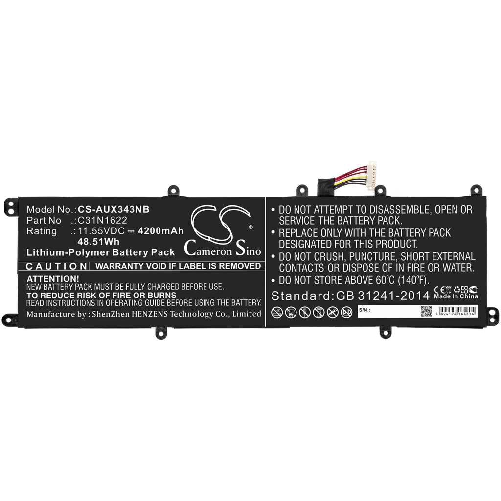 Battery Replaces C31N1622