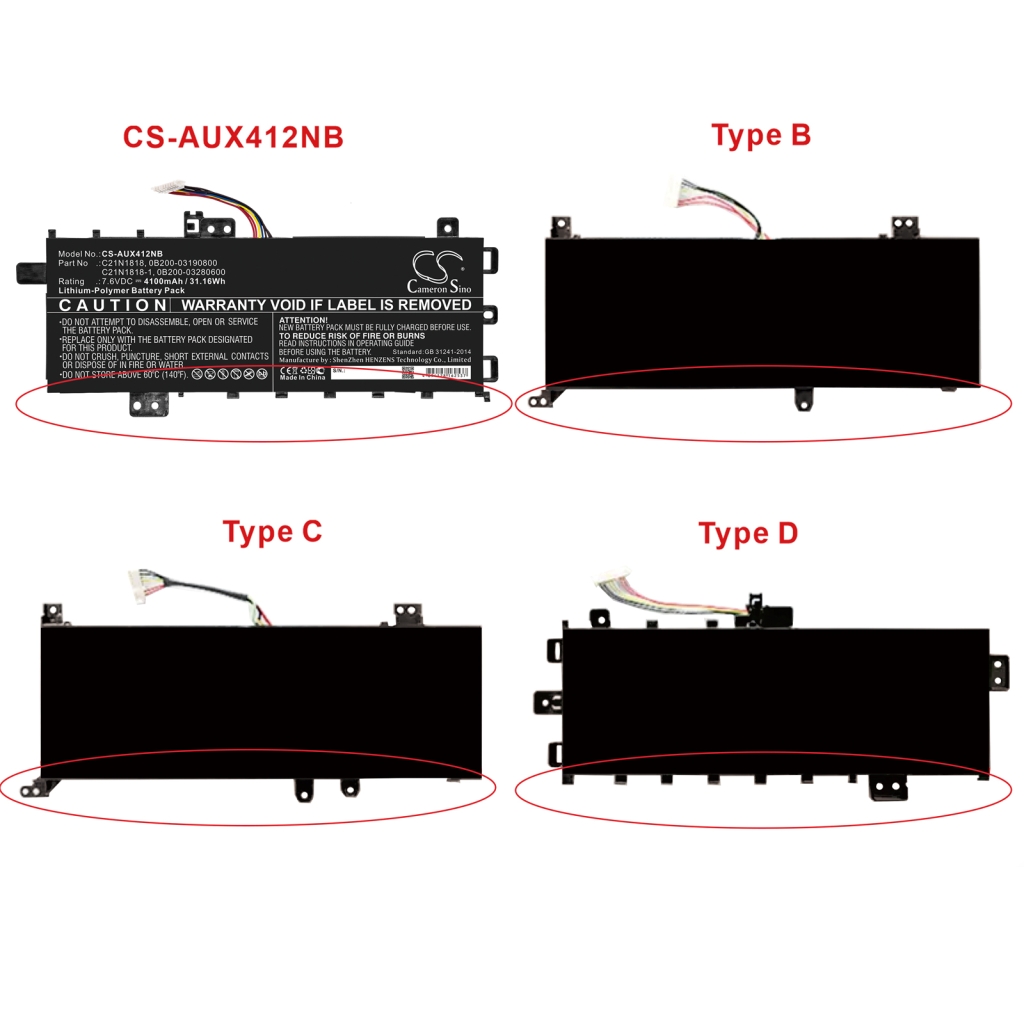 Batteries Remplace C21N1818