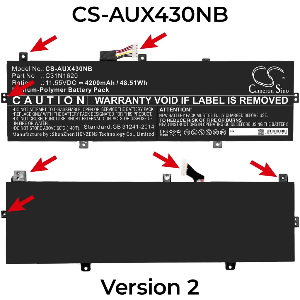 Batterie pour ordinateur portable Asus CS-AUX430NB