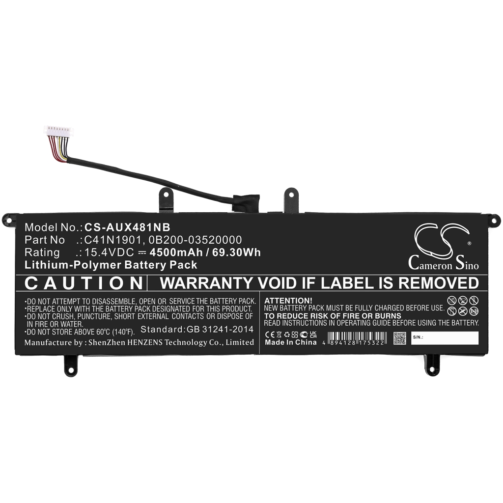 Battery Replaces C41N1901