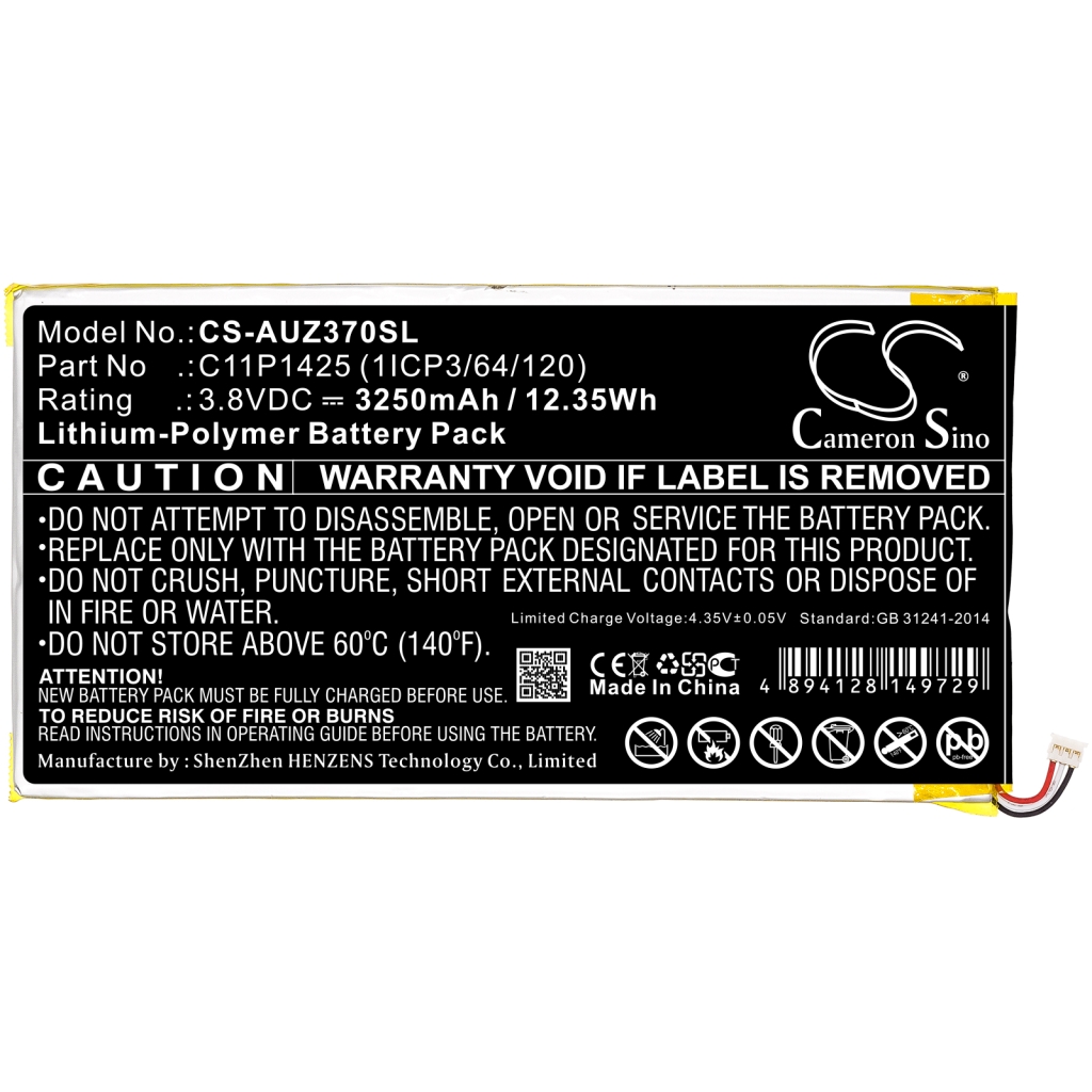 Batteries Remplace C11P1425 (1ICP3/64/120)