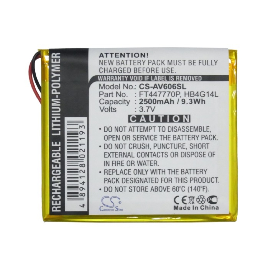 MP3, MP4, PMP Battery Archos CS-AV606SL