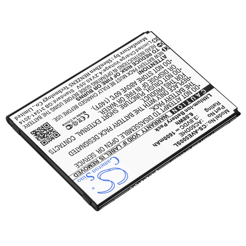 Compatible battery replacement for Archos AC50DHE