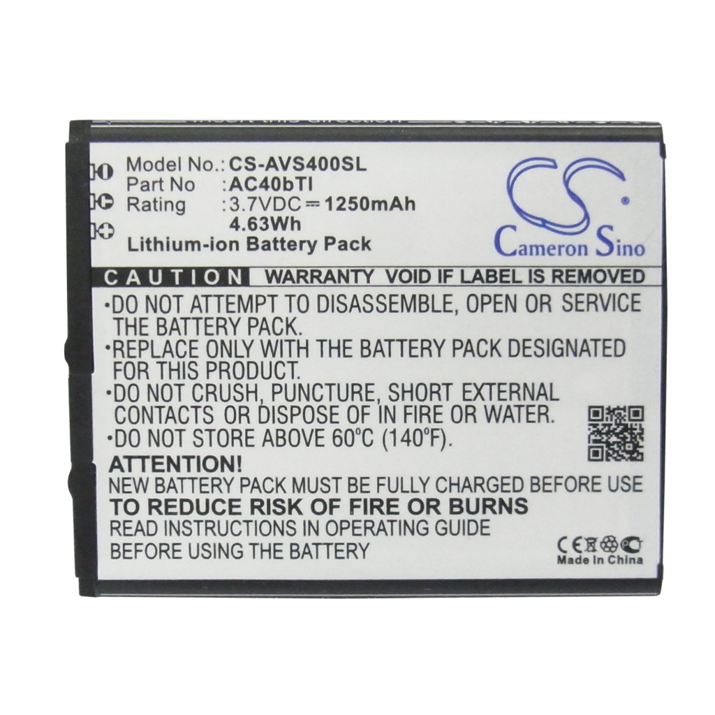 Compatible battery replacement for Archos AC40BTI