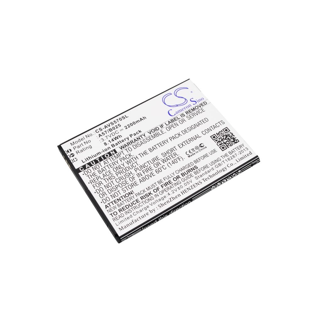 Compatible battery replacement for Avus A57/B025