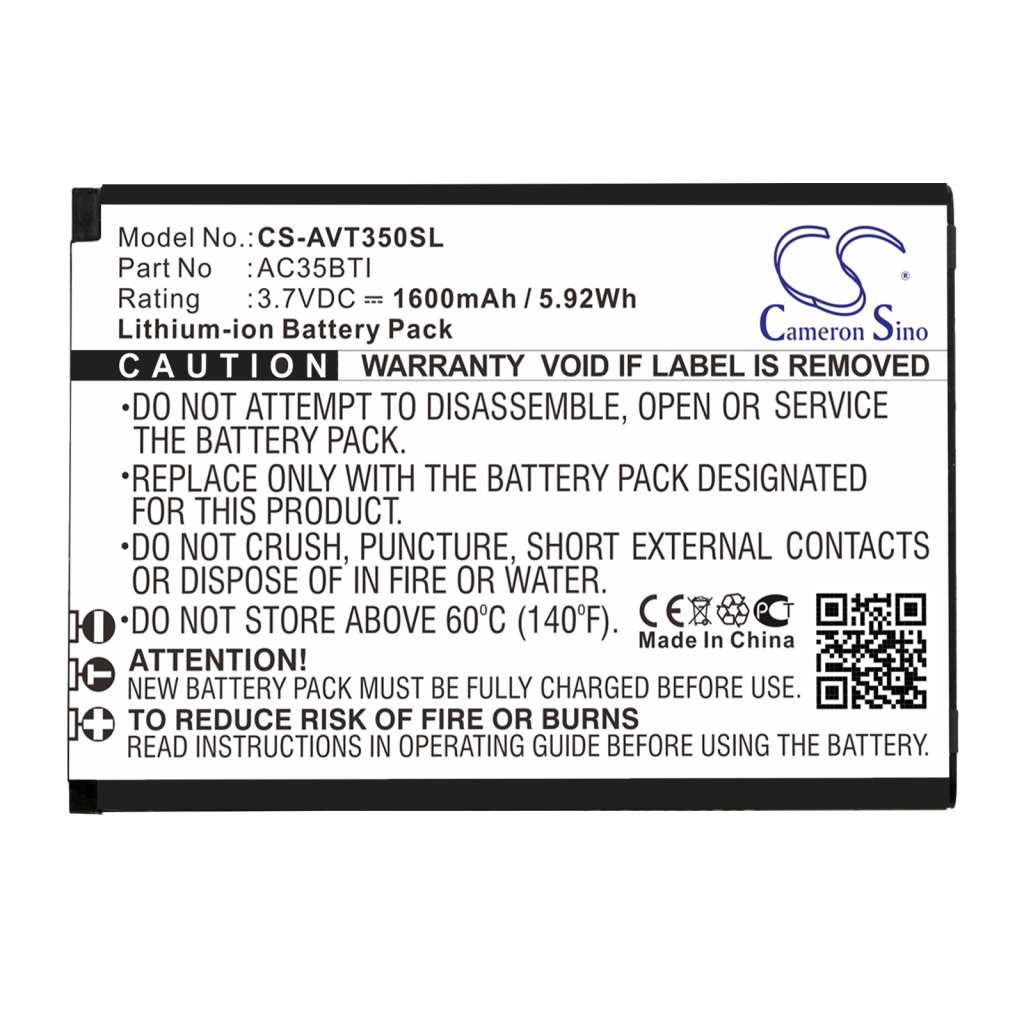 Compatible battery replacement for Archos AC35BTI