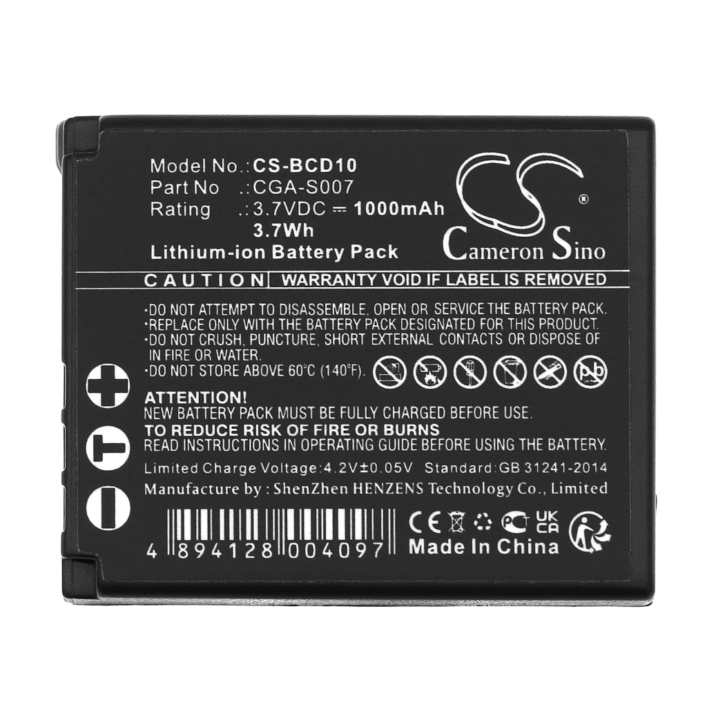 Battery Replaces CGA-S007E